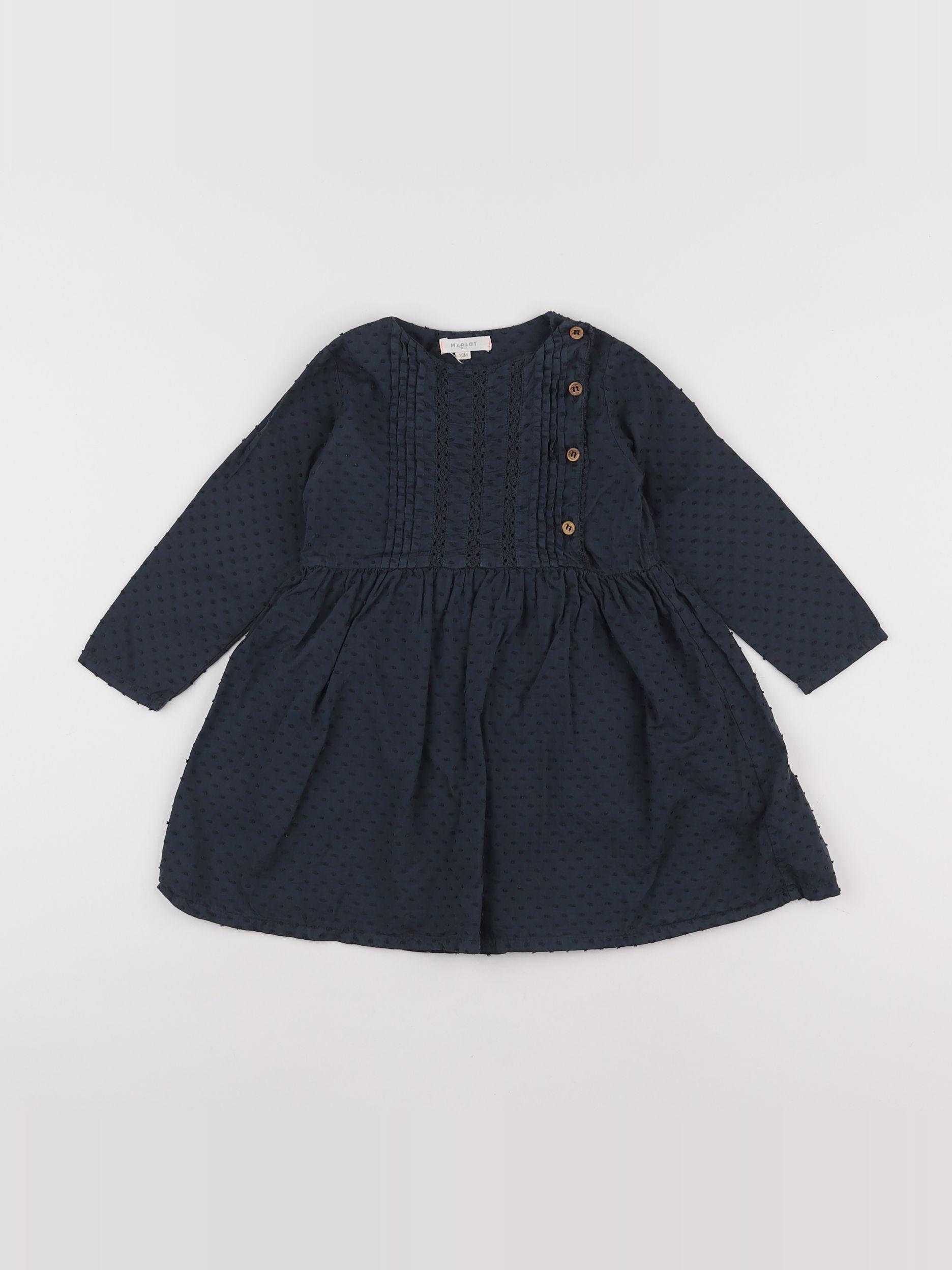 Robe bleu CADET ROUSSELLE 18 mois vêtements enfant d'occasion