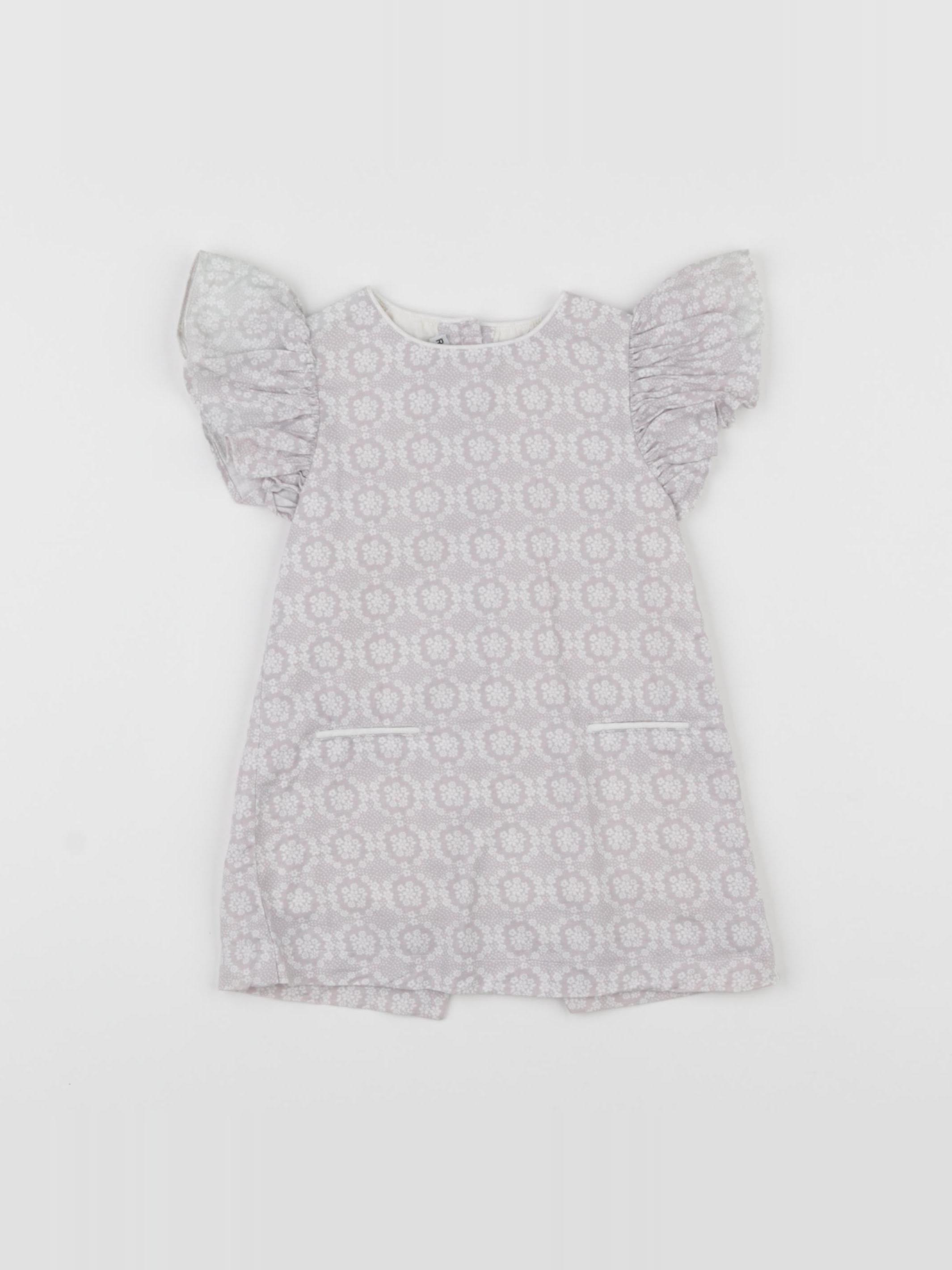Robe blanc, gris ROSE ET THÉO mois vêtements enfant d'occasion